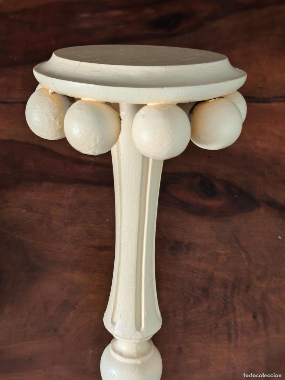 Vintage: Pedestal de madera vintage Shabby Chic &middot; 110 cm &middot; Columna decorativa para plantas o arte