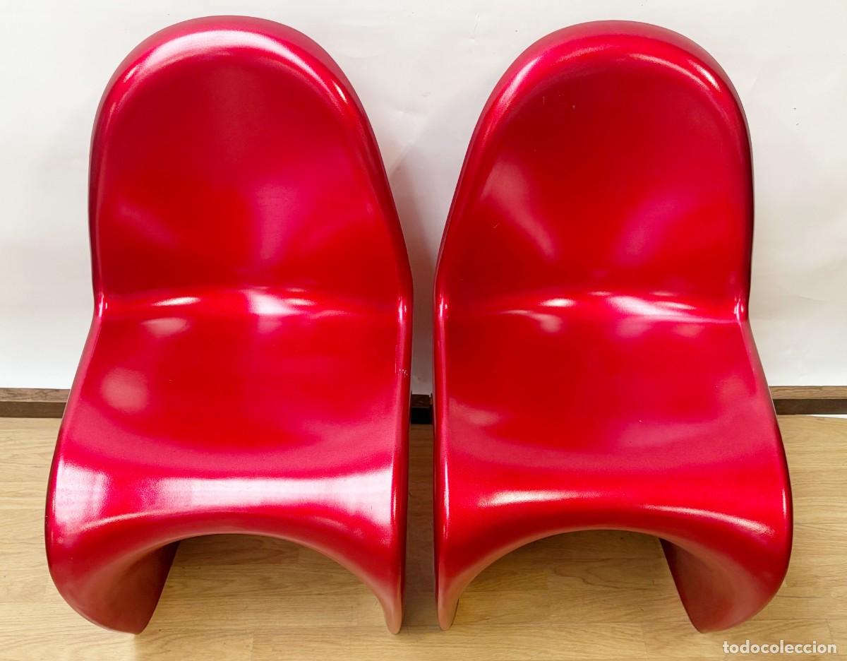 Vintage: Sillas Rojas Estilo Panton - Foto 2