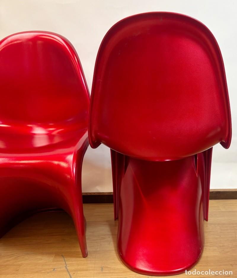 Vintage: Sillas Rojas Estilo Panton - Foto 6