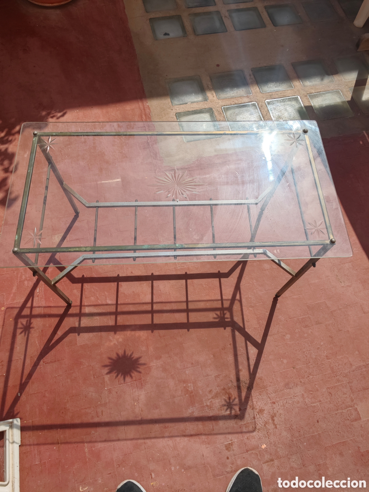 Vintage: Mesa centro con cristal adornado - Foto 6