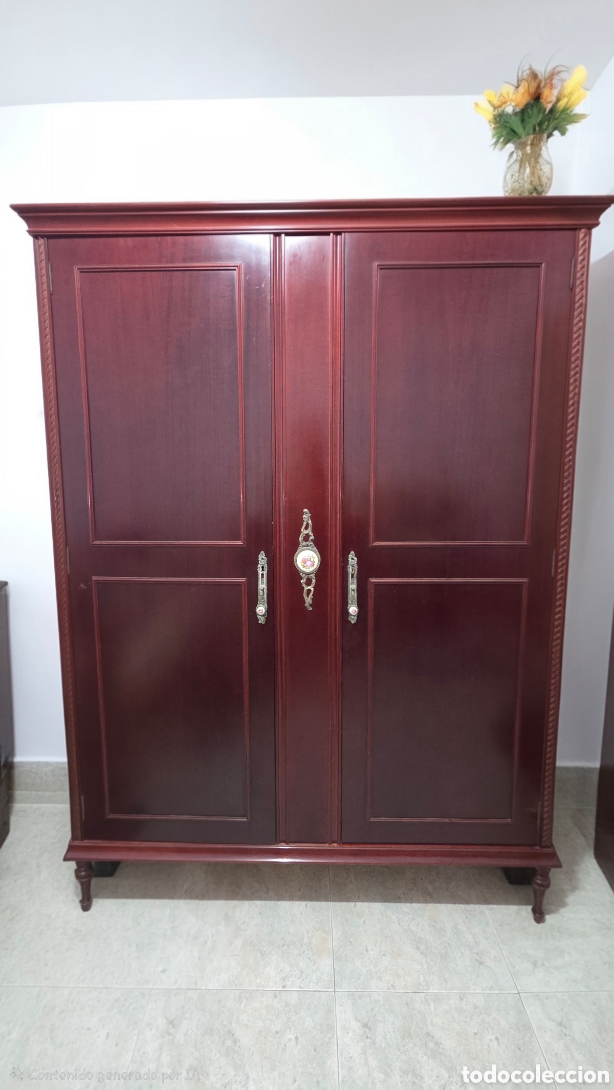 Vintage: Dormitorio Cl&aacute;sico Completo Vintage - Madera y M&aacute;rmol (5 piezas)