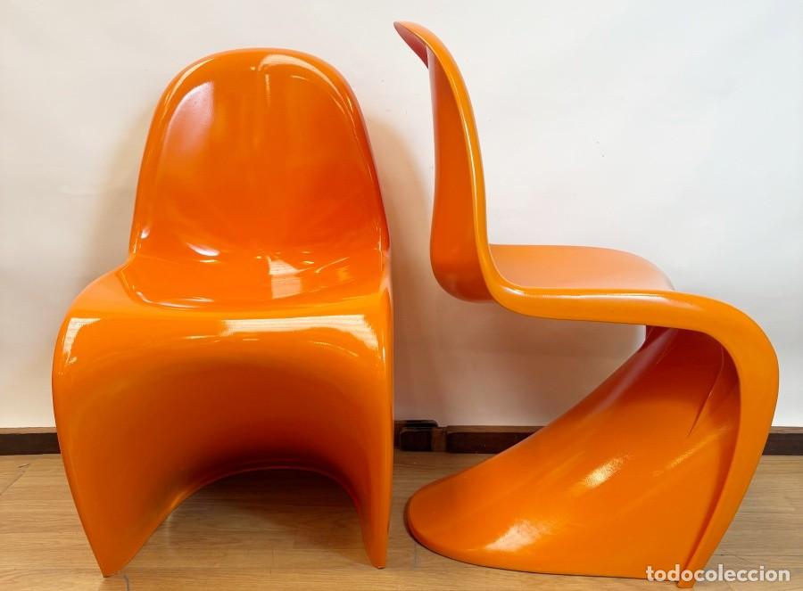Vintage: Sillas Naranjas Estilo Panton - Foto 2