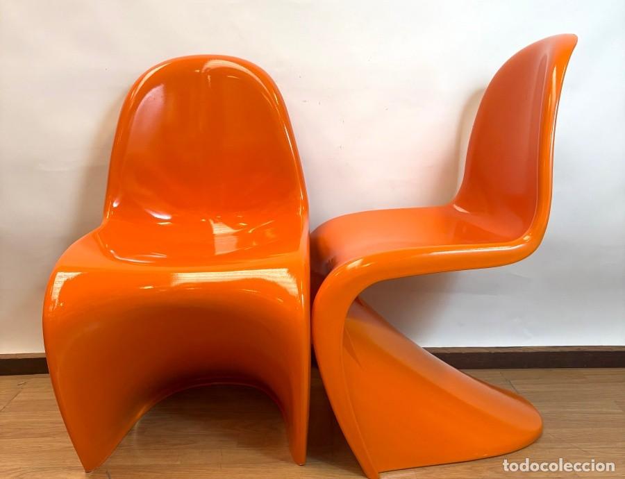 Vintage: Sillas Naranjas Estilo Panton - Foto 4