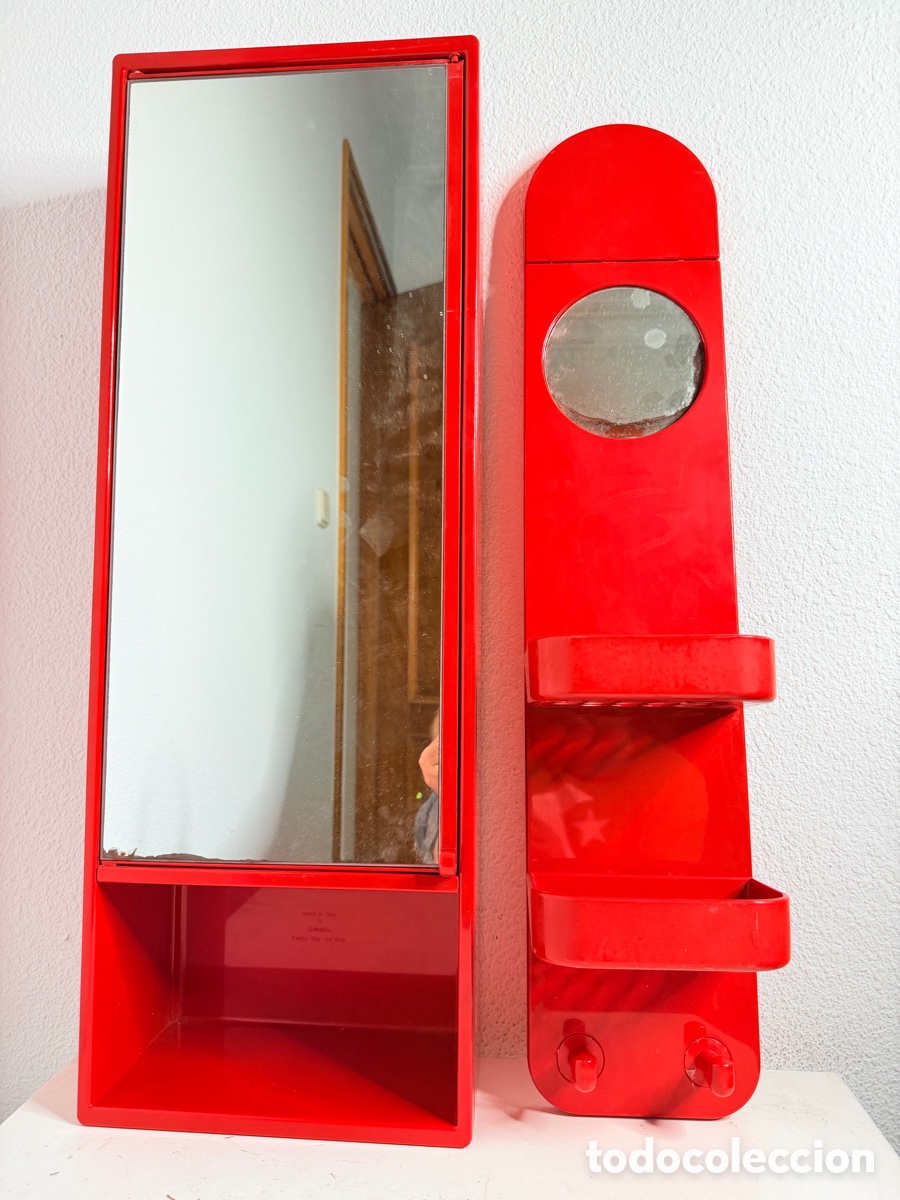 Vintage: Olaf Von Bohr cabinet set produced in plastic by the Gedy company in the 1970s