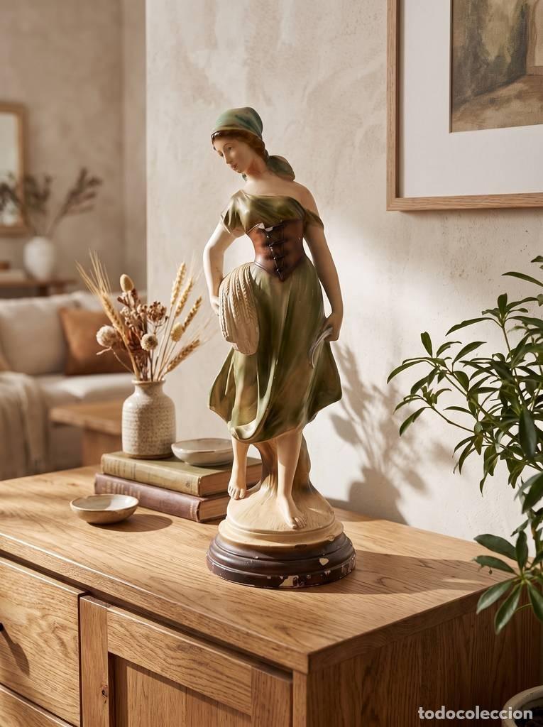 Vintage: FIGURA DE UNA CAMPESINA - Foto 1