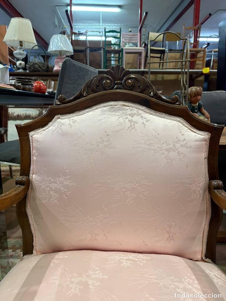 Vintage: PAREJA SILLONES ESTILO LUIS XV - Foto 6