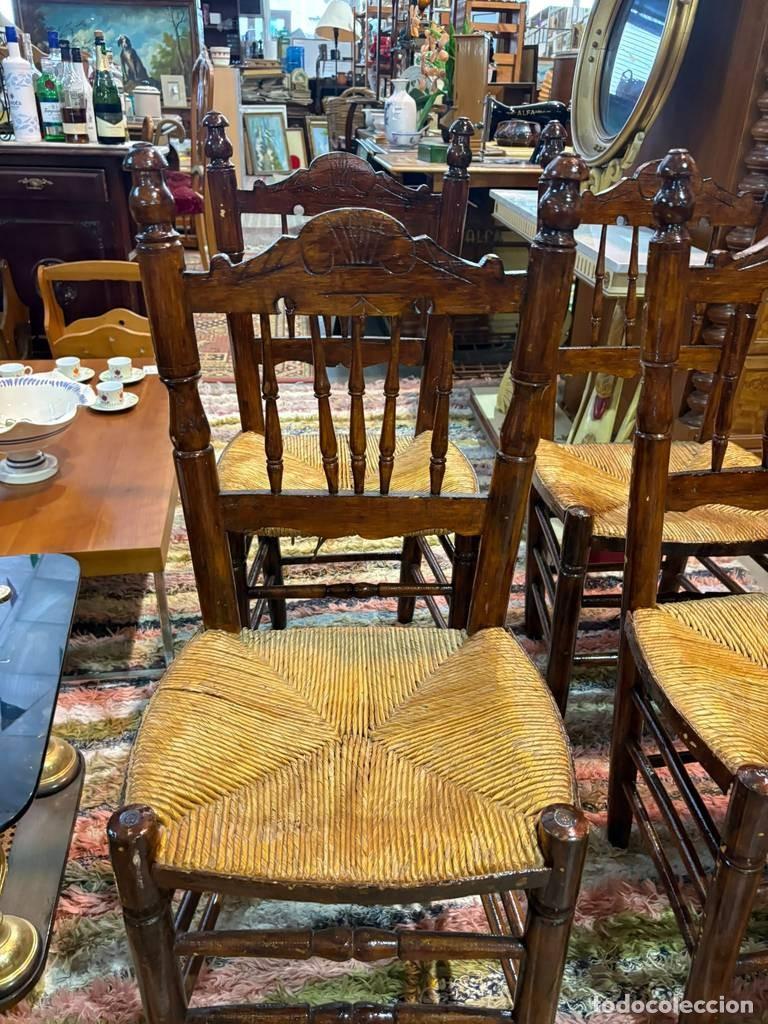 Vintage: CONJUNTO DE 4 SILLAS DE MADERA - Foto 3