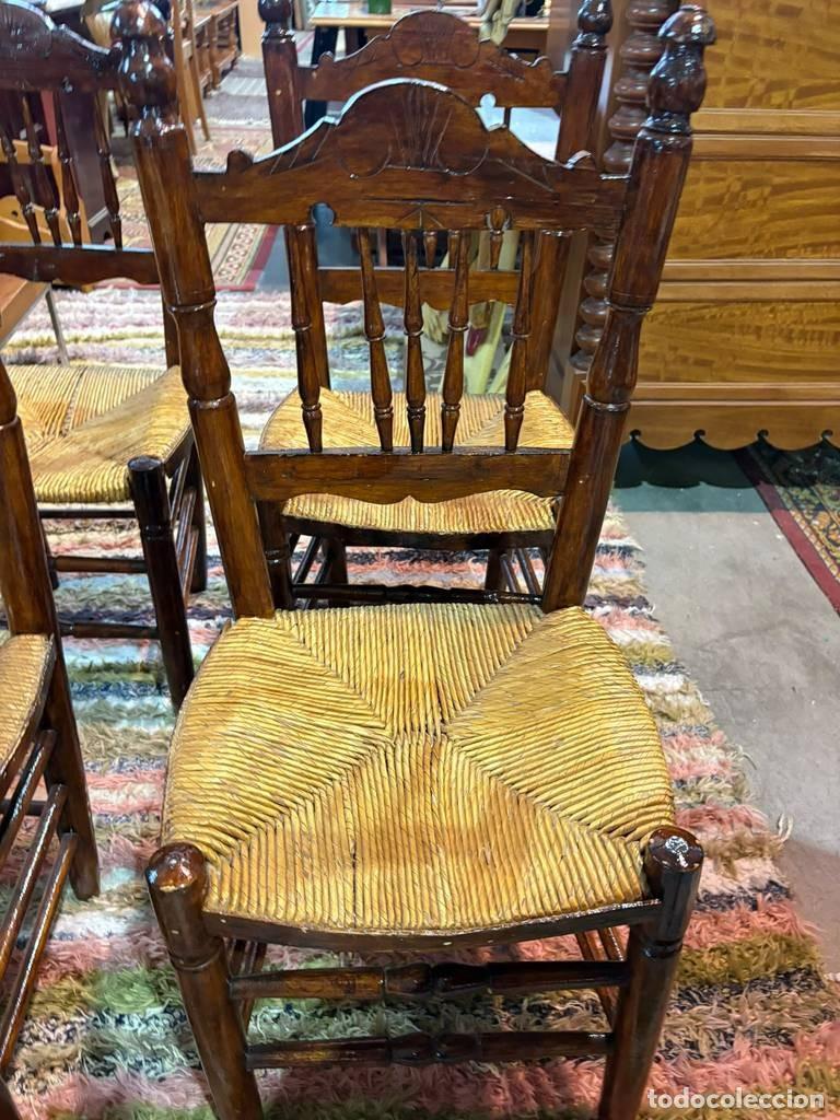 Vintage: CONJUNTO DE 4 SILLAS DE MADERA - Foto 6