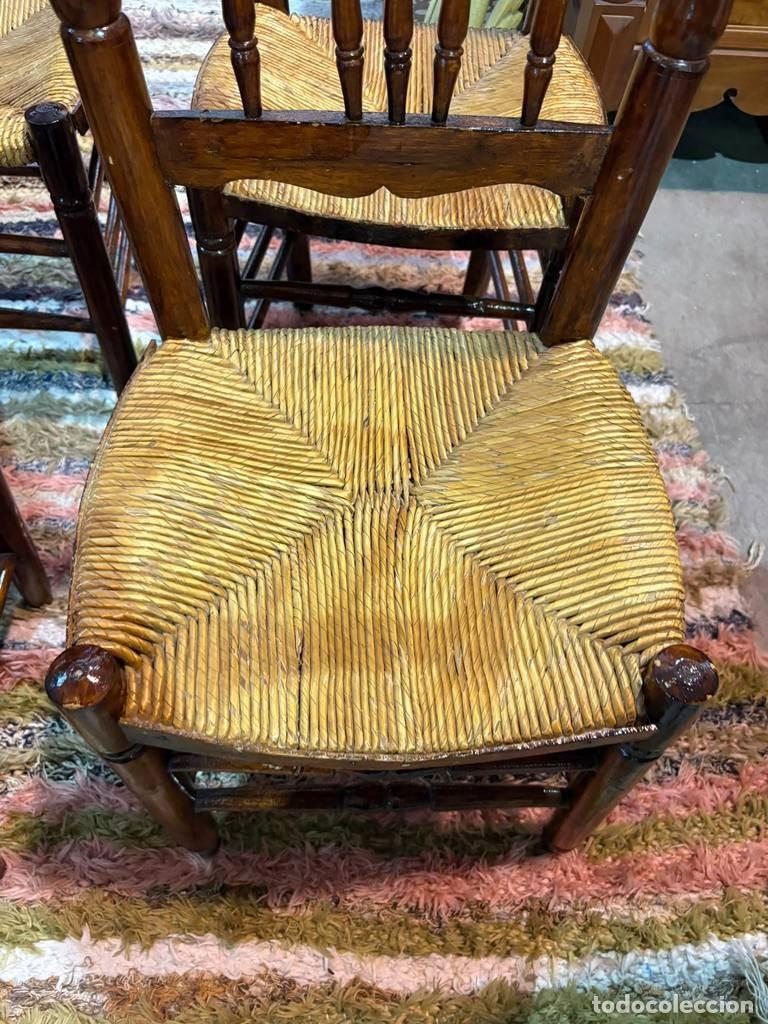 Vintage: CONJUNTO DE 4 SILLAS DE MADERA - Foto 8