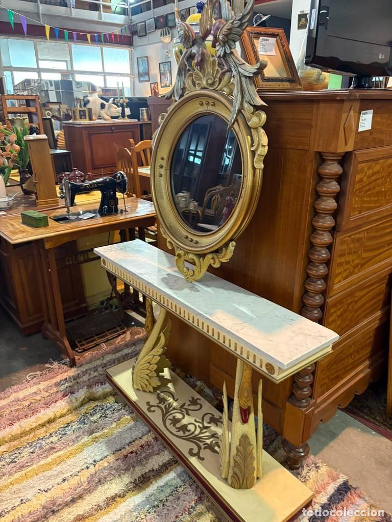Vintage: MUEBLE RECIBIDOR ESTILO BARROCO - Foto 4