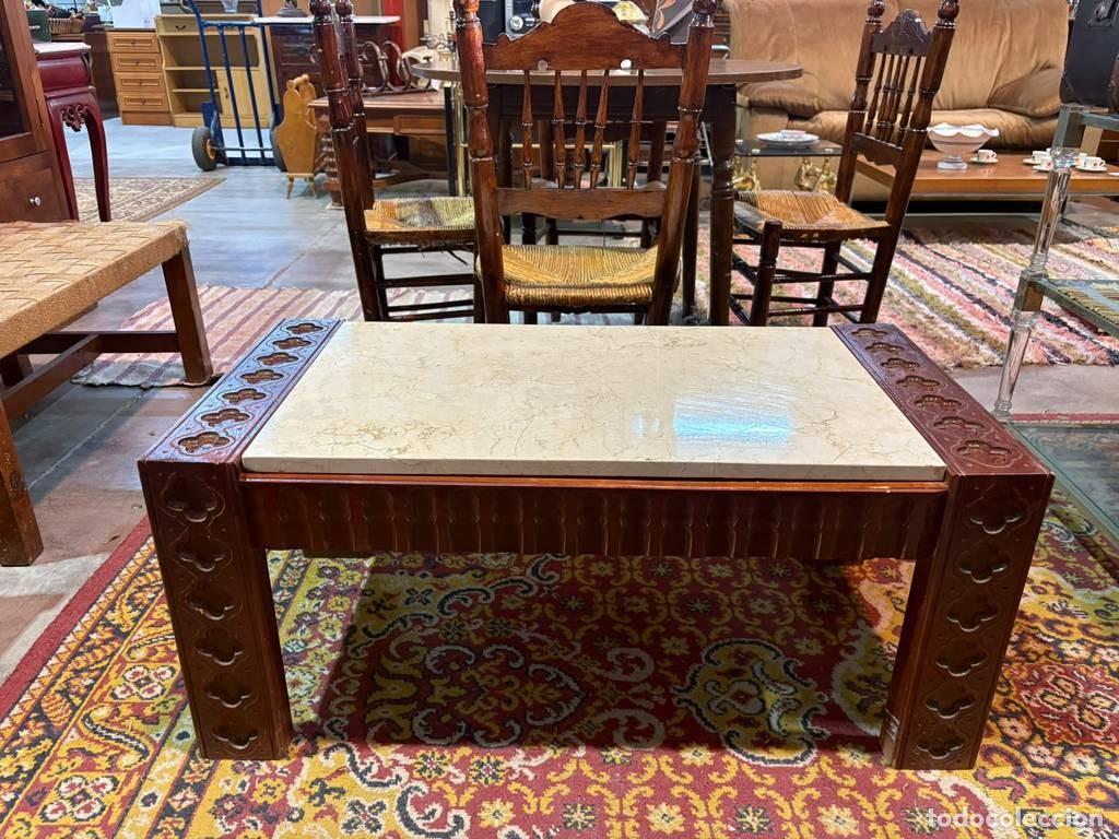 Vintage: MESA DE CENTRO DE M&Aacute;RMOL - Foto 2