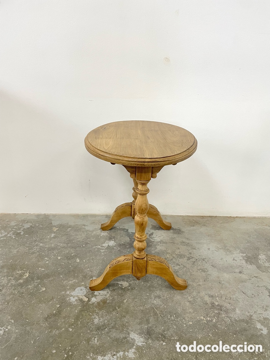 Vintage: Mesa auxiliar madera maciza de roble - Foto 7