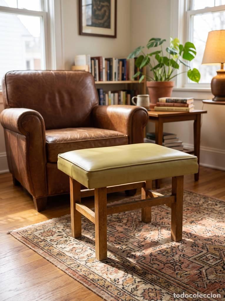 Vintage: TABURETE VERDE CLARO