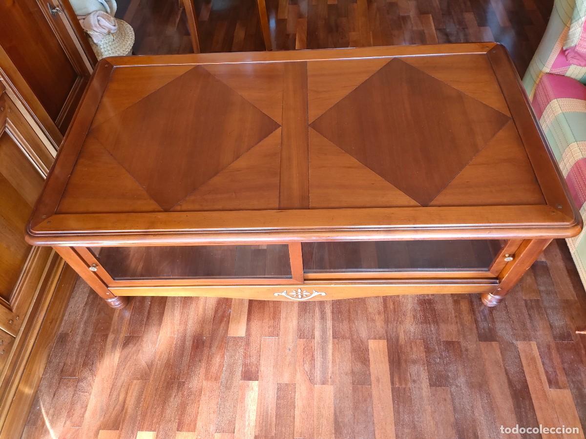 Vintage: Mesa auxiliar centro cerezo macizo &rdquo;La Grange&rdquo; - Foto 4