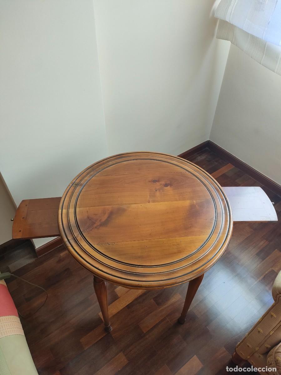 Vintage: Mesa auxiliar redonda cerezo macizo - Foto 2