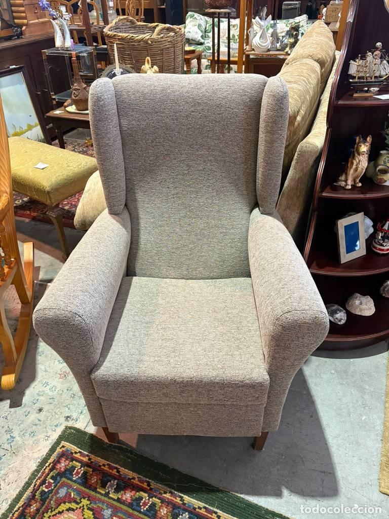Vintage: SILL&Oacute;N OREJERO MODERNO COLOR GRIS - Foto 2