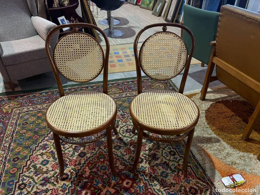 Vintage: PAREJA SILLAS ESTILO THONET - Foto 4
