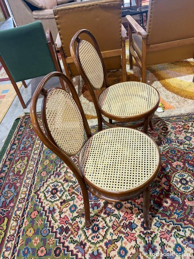 Vintage: PAREJA SILLAS ESTILO THONET - Foto 7