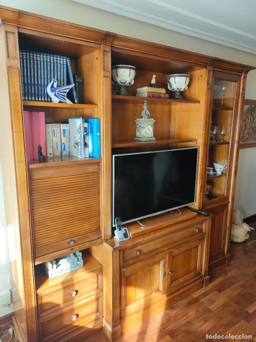 Vintage: Mueble de de sal&oacute;n de cerezo y cristal