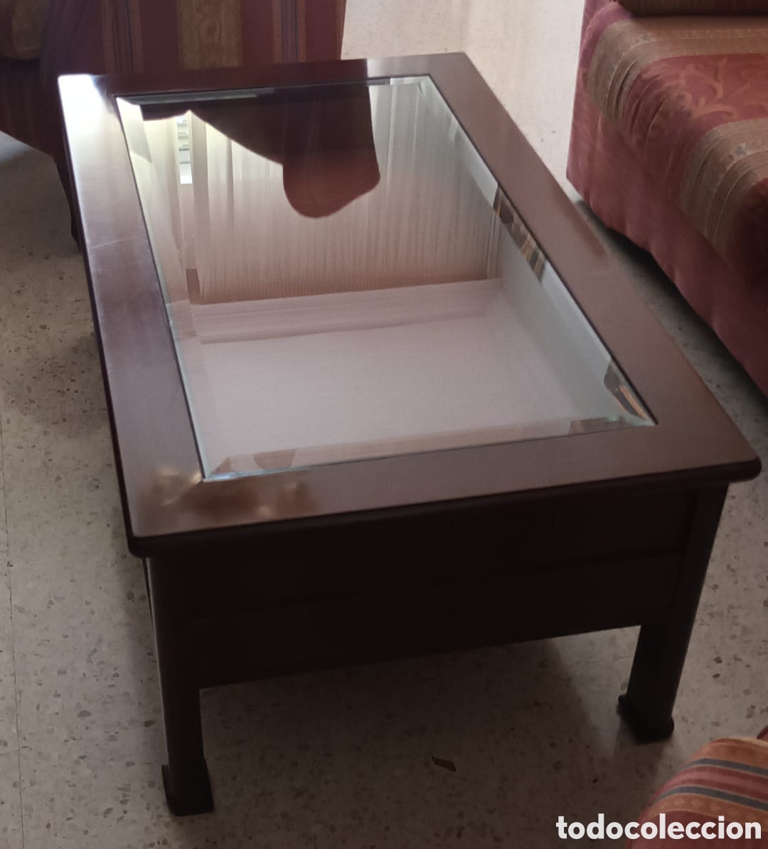Vintage: Mesa expositora madera caoba - Foto 1