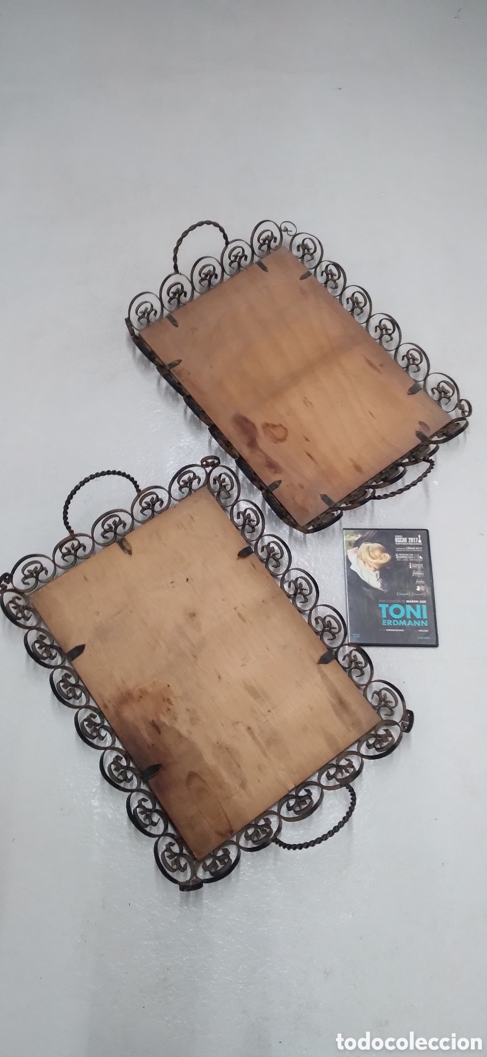 Vintage: 2 Bandejas a&ntilde;os 90' hierro forjado