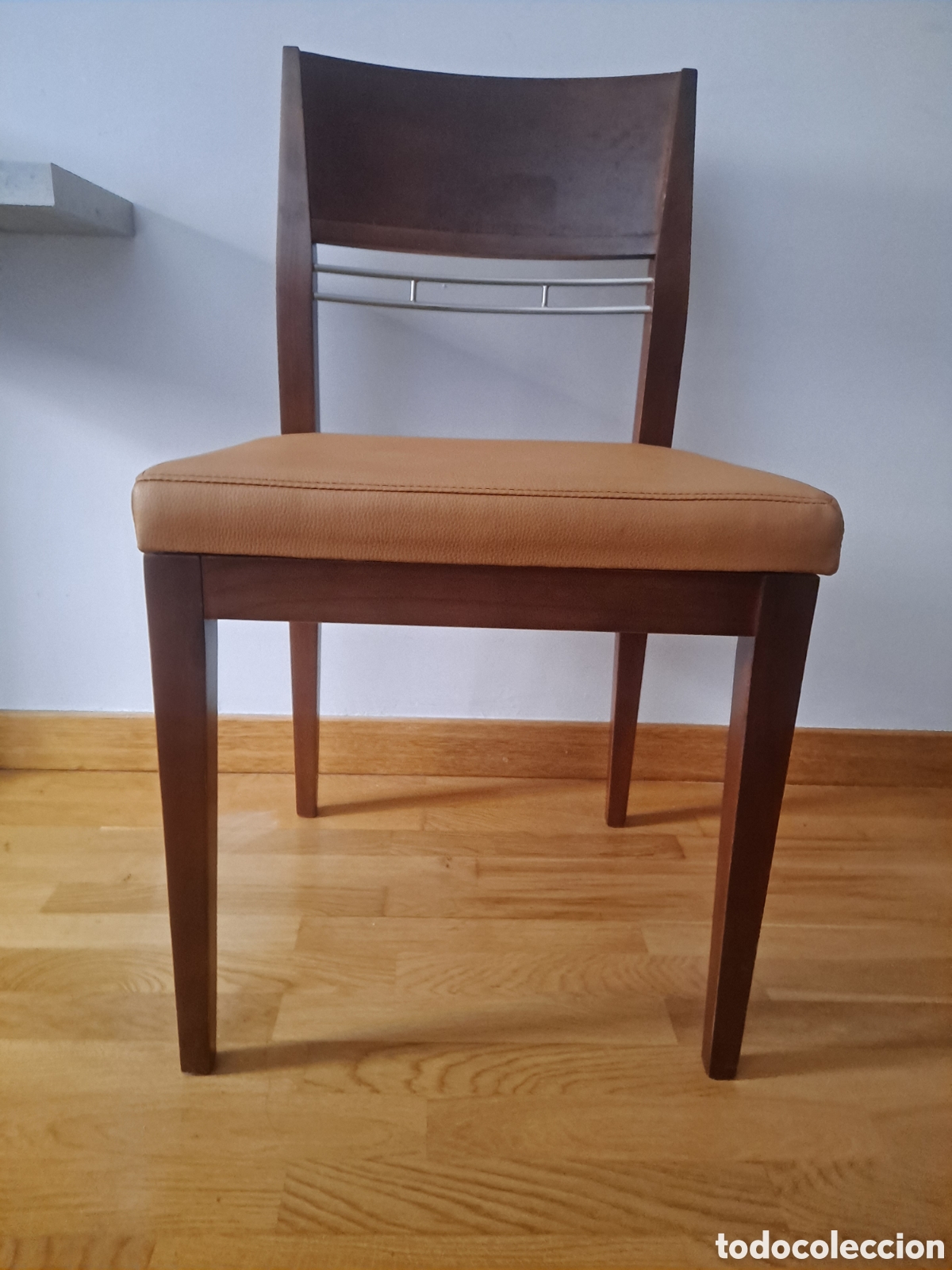 Vintage: Silla de madera tapizada - Foto 3