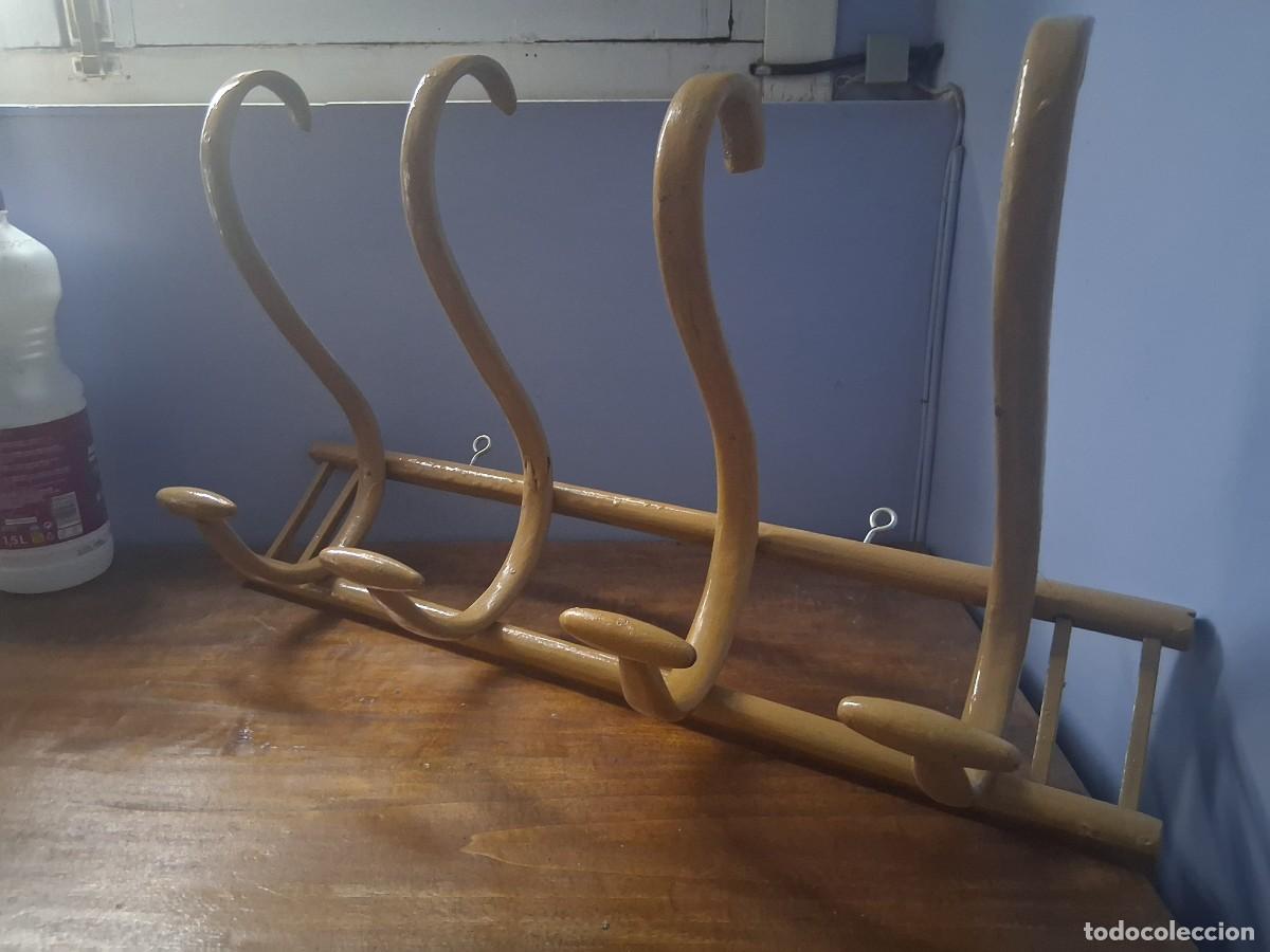 Vintage: Perchero percha de madera estilo Thonet madera curvada - Foto 2