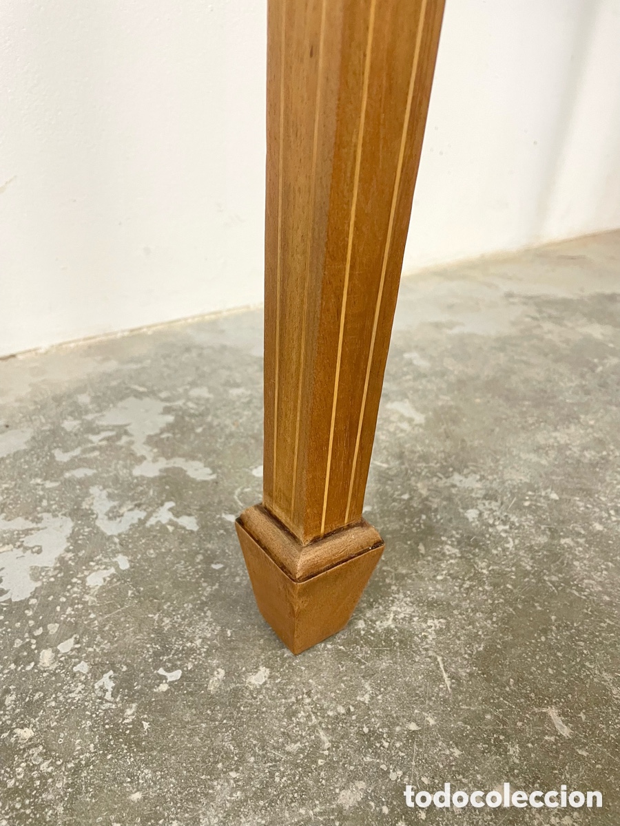 Vintage: Mesa consola madera roble y m&aacute;rmol - Foto 13