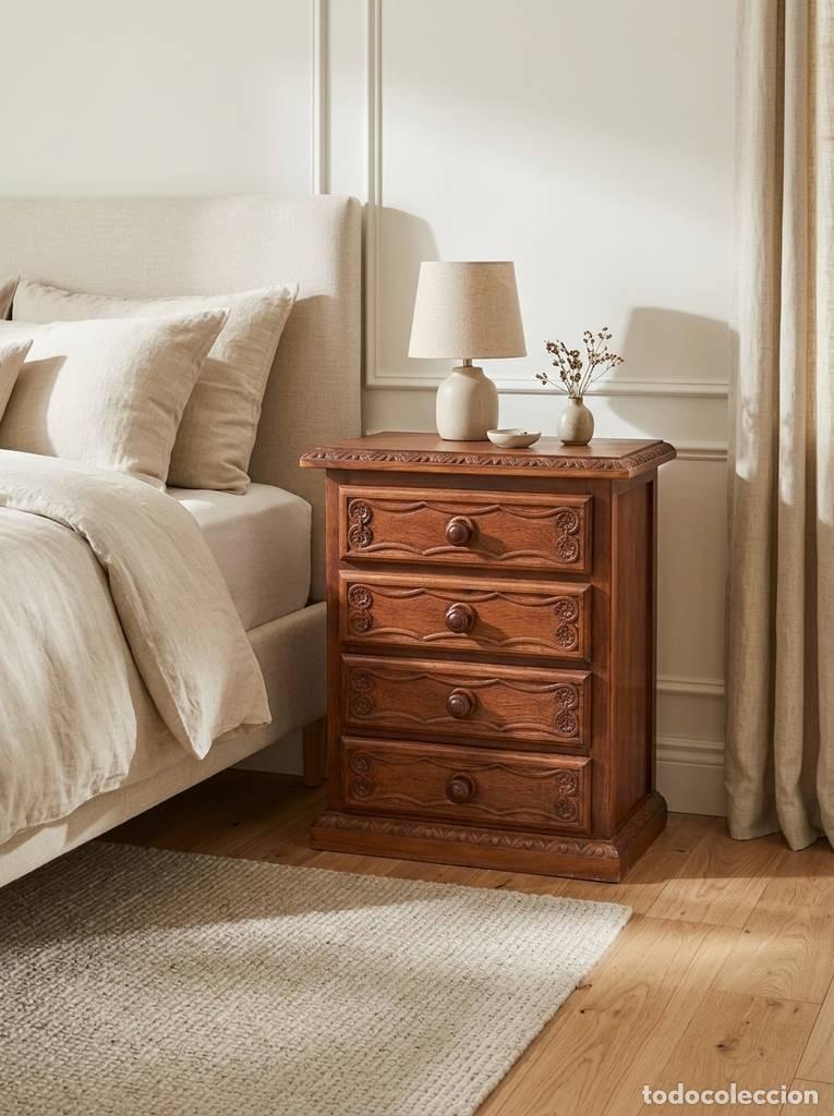Vintage: MESITA DE NOCHE DE MADERA