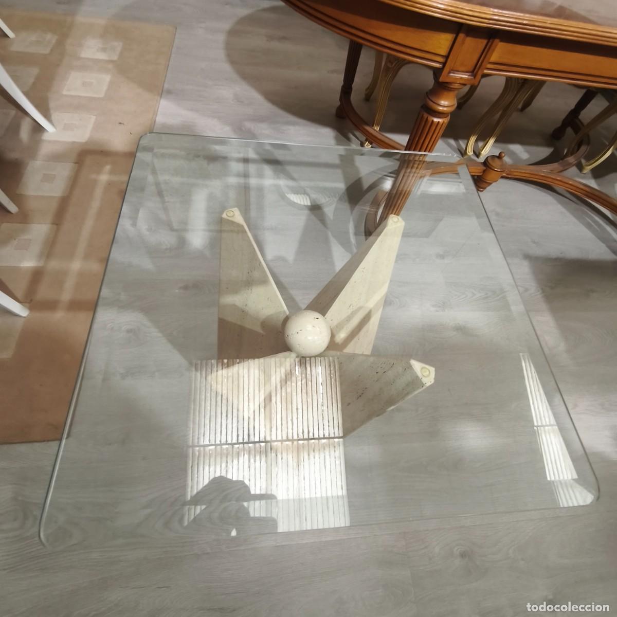 Vintage: Mesa de Centro de M&aacute;rmol Travertino. - Foto 4