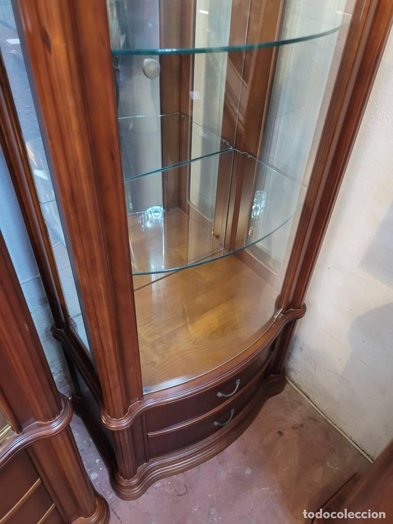 Vintage: VITRINA ALTA DE MADERA Y CRISTAL - Foto 7