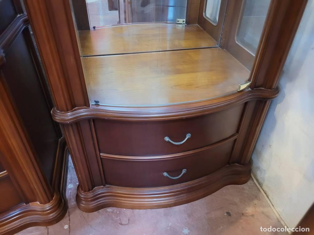 Vintage: VITRINA ALTA DE MADERA Y CRISTAL - Foto 9