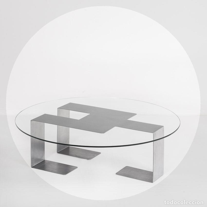 Vintage: Mesa de centro vintage. Dise&ntilde;o de Jean-Pierre Mesmin para Bioject. M&eacute;xico, a&ntilde;os 70