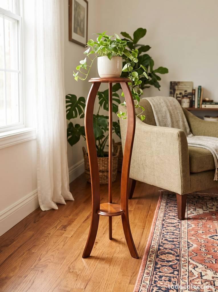 Vintage: PEDESTAL DE MADERA..