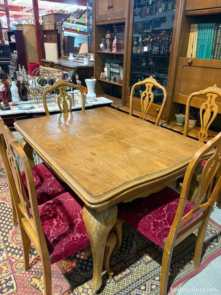 Vintage: MESA CON SILLAS DE SAL&Oacute;N - Foto 2