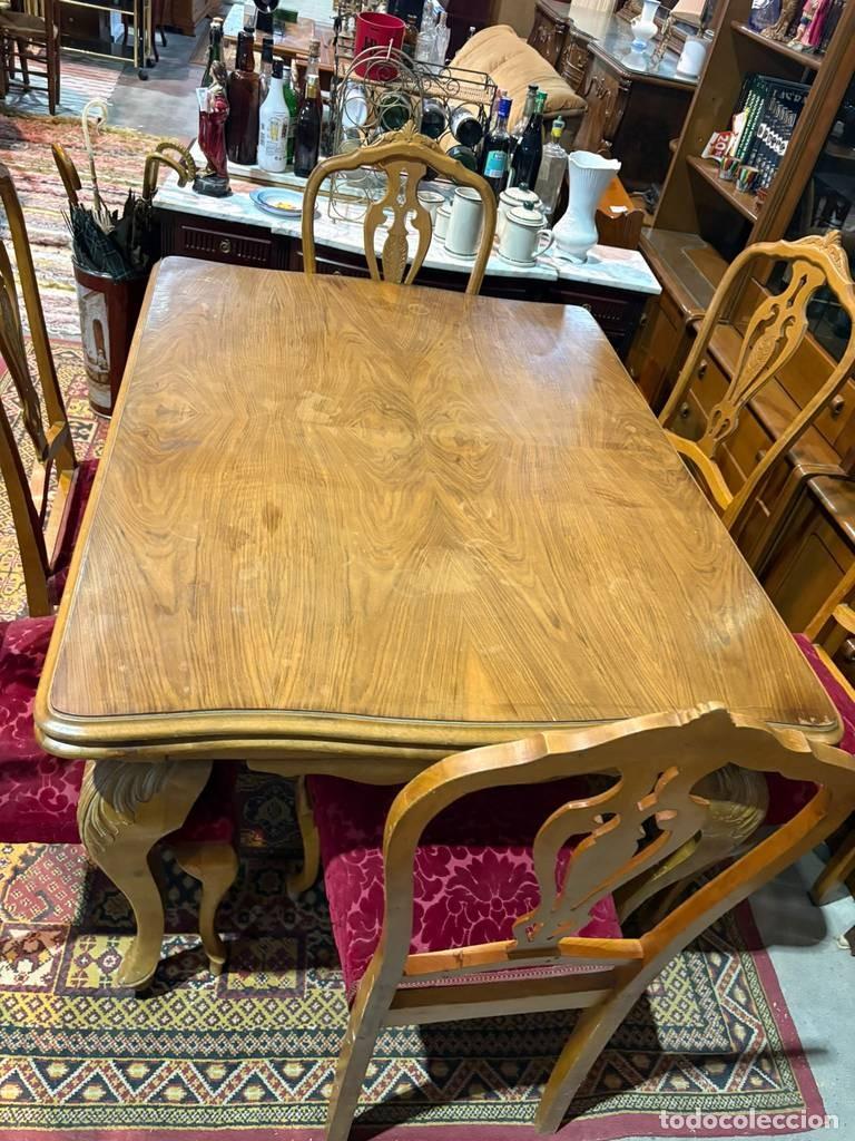 Vintage: MESA CON SILLAS DE SAL&Oacute;N - Foto 4