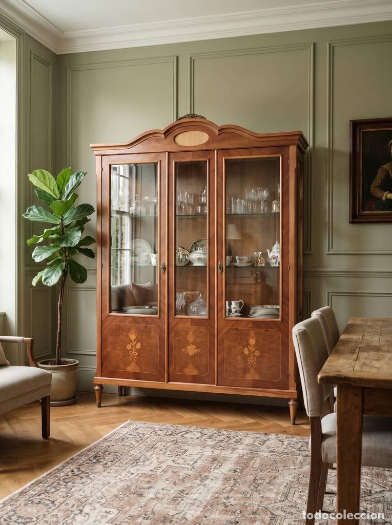 Vintage: VITRINA CL&Aacute;SICA DE MADERA