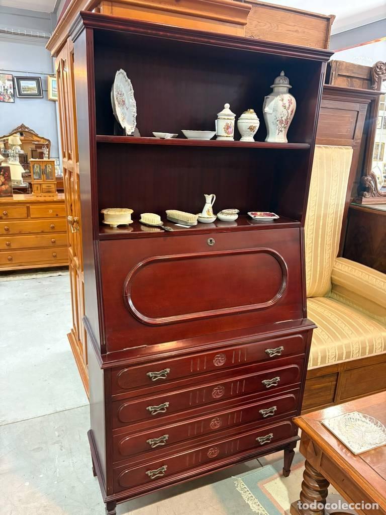 Vintage: MUEBLE SECRETER CON ESTANTER&Iacute;A - Foto 2