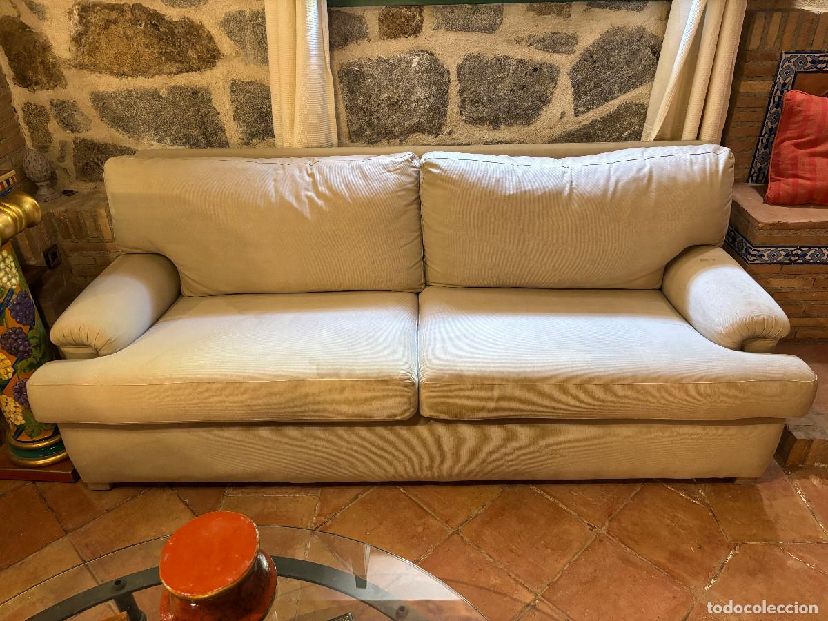 Vintage: Sof&aacute; Cama de 4 Plazas Beige (210 cm) | Gran Capacidad y Confort, Estilo Cl&aacute;sico/Moderno