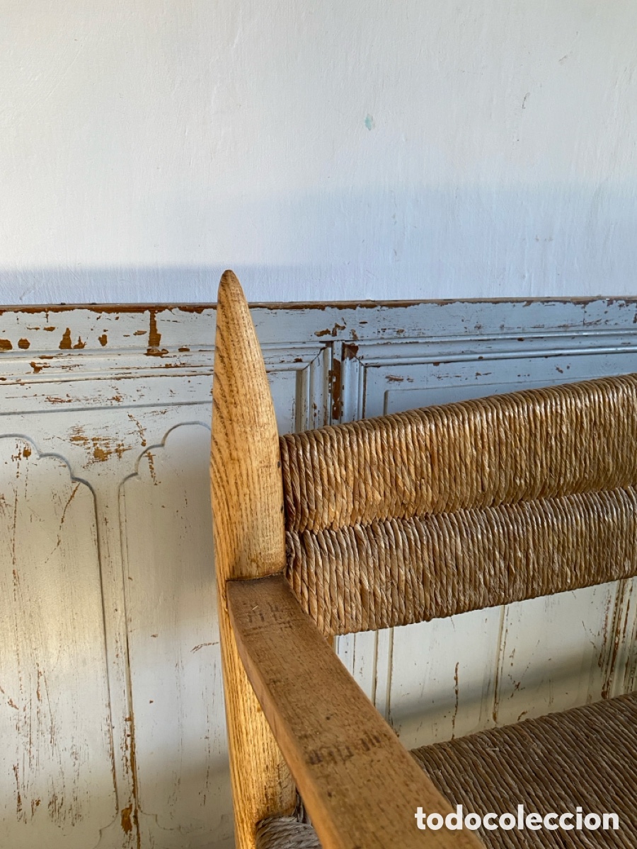 Vintage: Banco de enea y madera - Foto 4