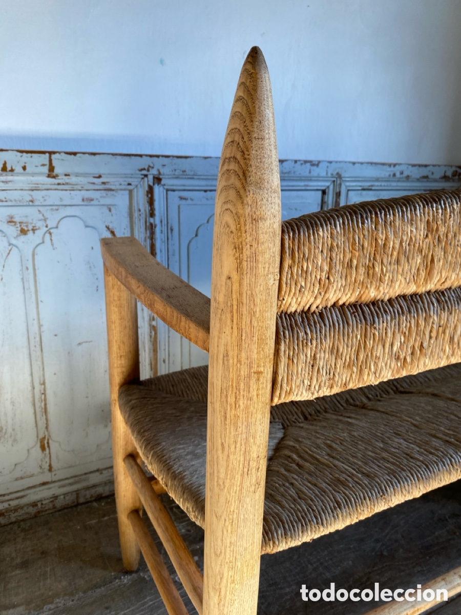 Vintage: Banco de enea y madera - Foto 10