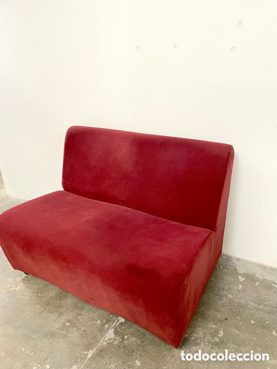 Vintage: Sof&aacute; biplaza rojo lacre - Foto 7
