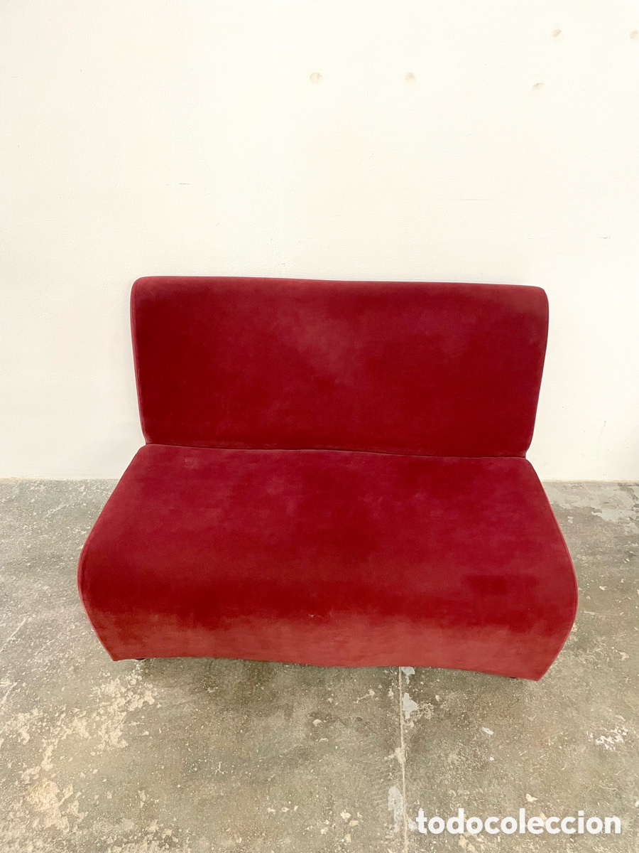 Vintage: Sof&aacute; biplaza rojo lacre - Foto 8