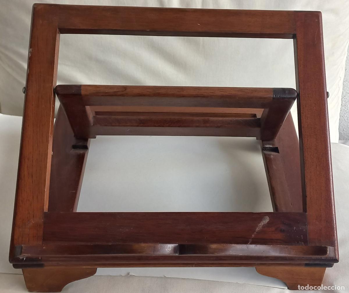 Vintage: Atril de mesa de madera con inclinaci&oacute;n ajustable para libros, partituras o documentos etc..