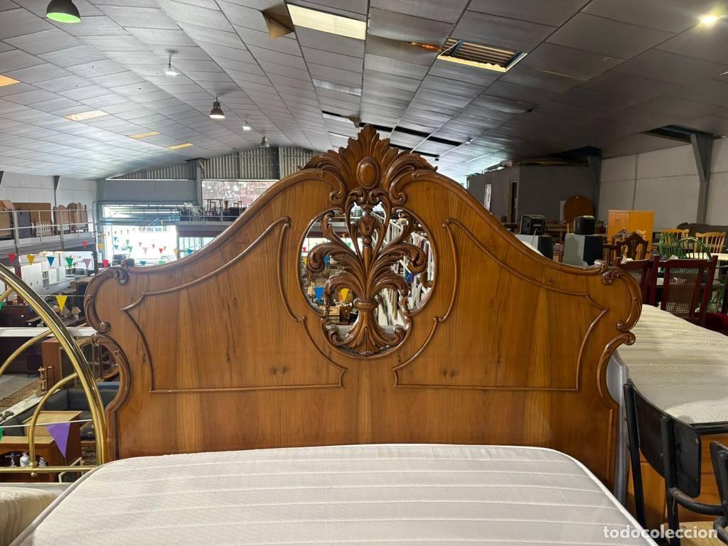 Vintage: ESTRUCTURA DE CAMA DE MADERA - Foto 3