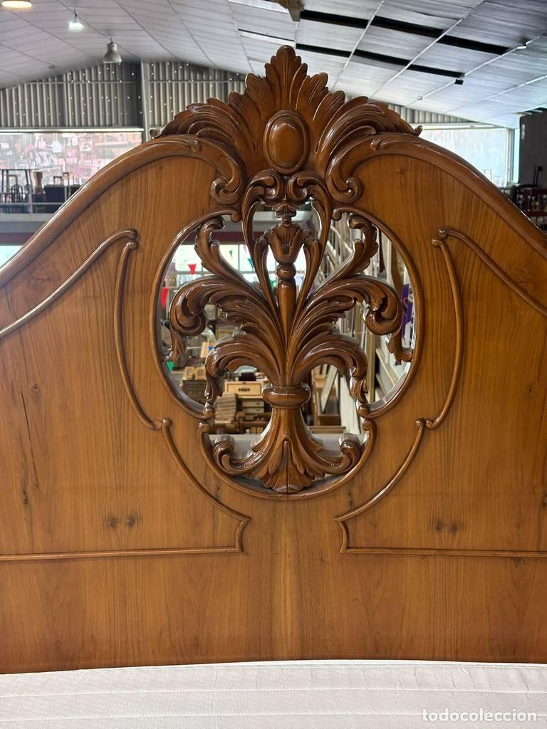 Vintage: ESTRUCTURA DE CAMA DE MADERA - Foto 5