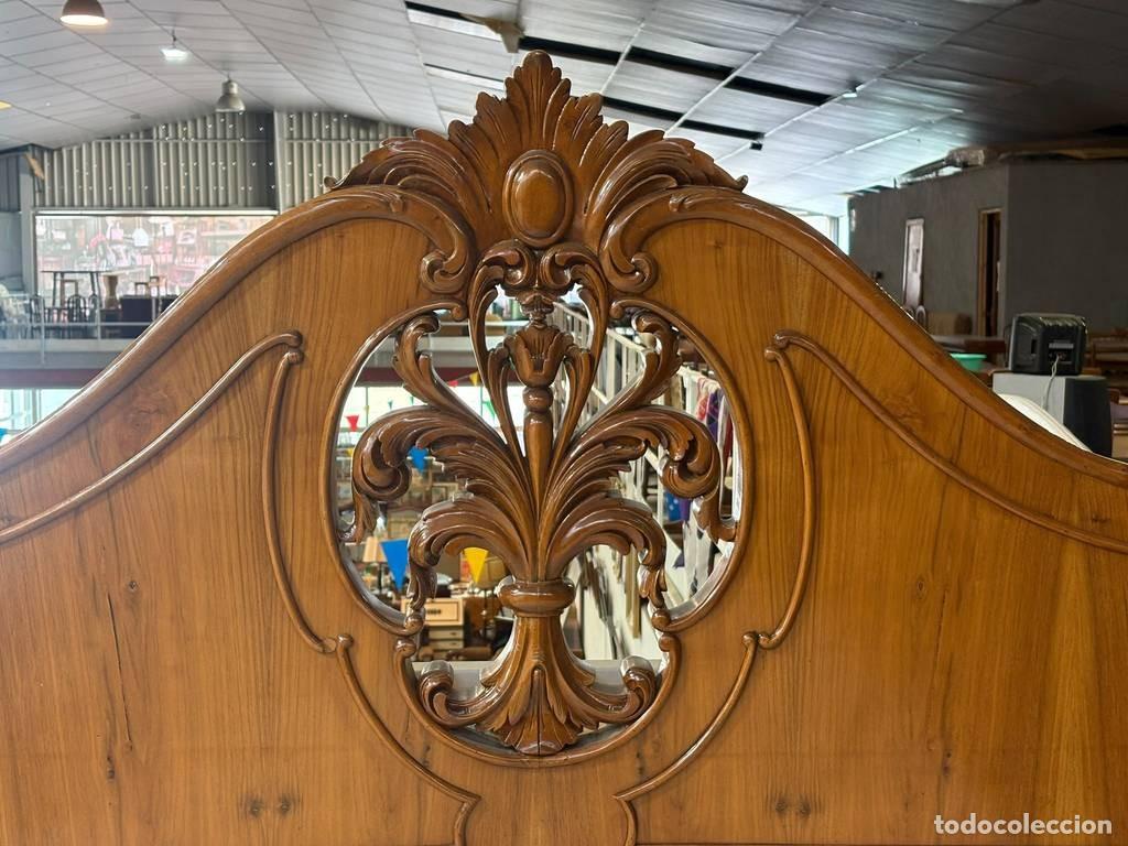 Vintage: ESTRUCTURA DE CAMA DE MADERA - Foto 6