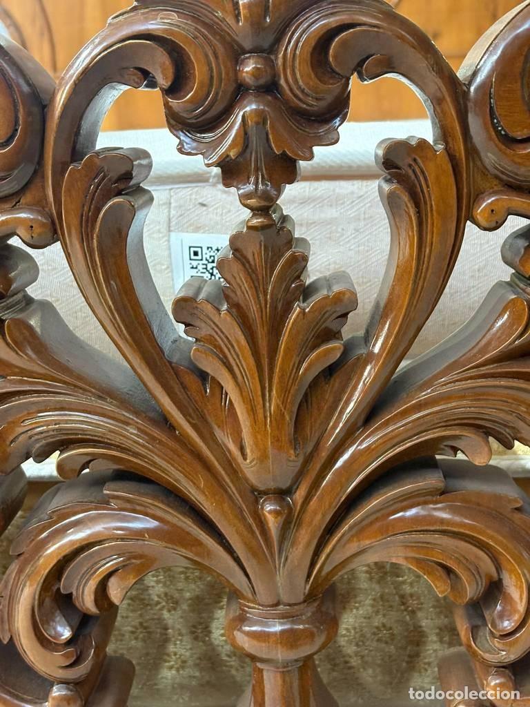 Vintage: ESTRUCTURA DE CAMA DE MADERA - Foto 10