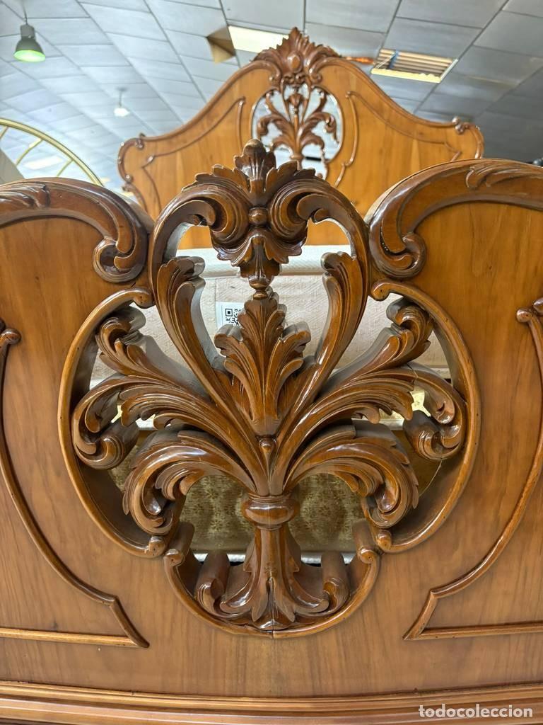 Vintage: ESTRUCTURA DE CAMA DE MADERA - Foto 11