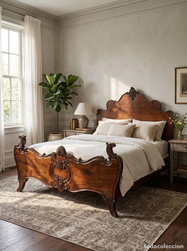 Vintage: CAMA DE MADERA CL&Aacute;SICA - Foto 1